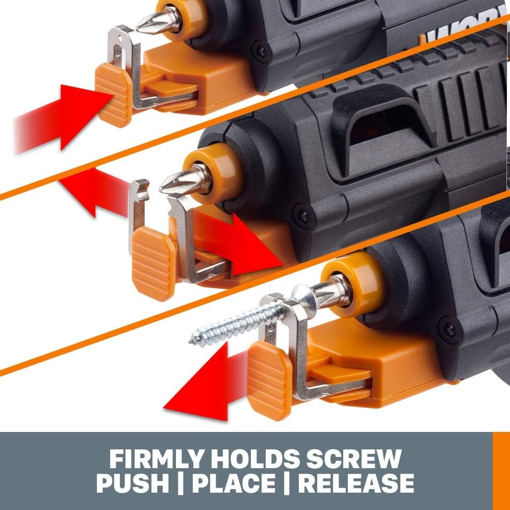 image:imageWORX 4V Electric Screwdriver Rechargeable Cordless Power Screwdriver Set with 6 Bits Screw Holder USBType C Charging Cable  WX255L5WX255LAC