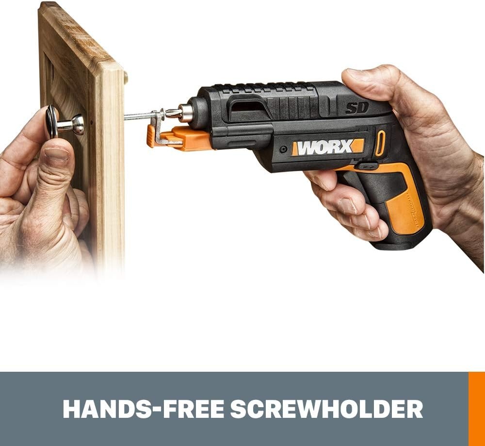 image:imageWORX 4V Electric Screwdriver Rechargeable Cordless Power Screwdriver Set with 6 Bits Screw Holder USBType C Charging Cable  WX255L5WX255LAC
