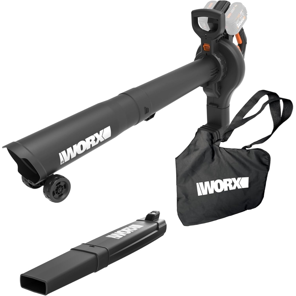 image:imageWORX Cordless Leaf Blower Electric Blowers for Lawn Care with 120 MPH amp 35 LBS Long Nozzle Design for Narrow Spaces with Cleaning Attachments Battery amp Charger Included WG5451210MPH 40V 3 in 1Tool Only