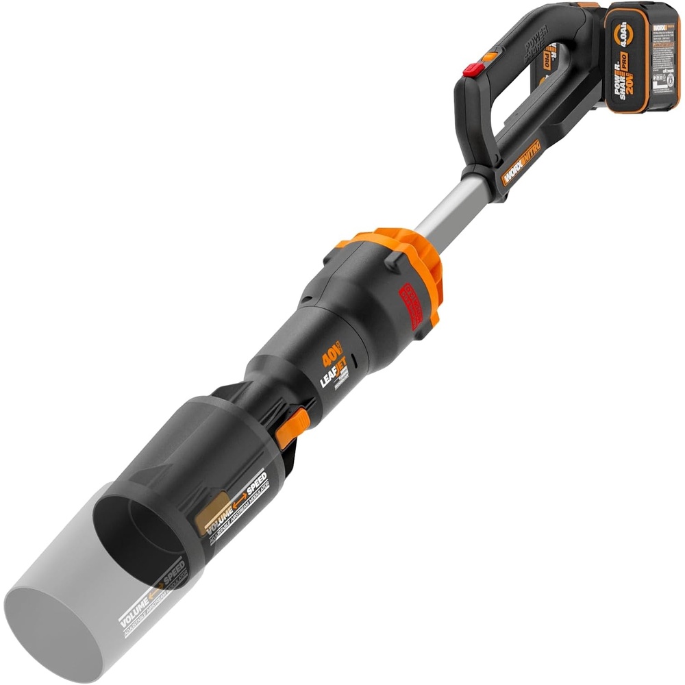 image:imageWORX Nitro Cordless Leaf Blower Electric Blower with 620 CFM amp 165 MPH Blowers for Lawn Care with Brushless Motor amp 3 Speed Control 2  40 Ah Batteries amp Charger Included WG585620CFM 40V Blower w240 Ah Batteries