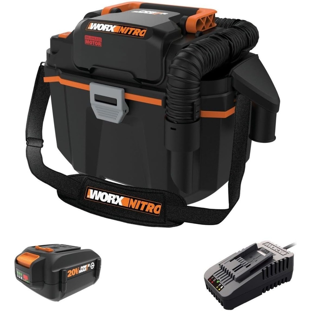 image:imageWORX Nitro WX031L 20V 21 Gal Cordless WetDry Vacuum Black20V Cordless WetDry Vacuum