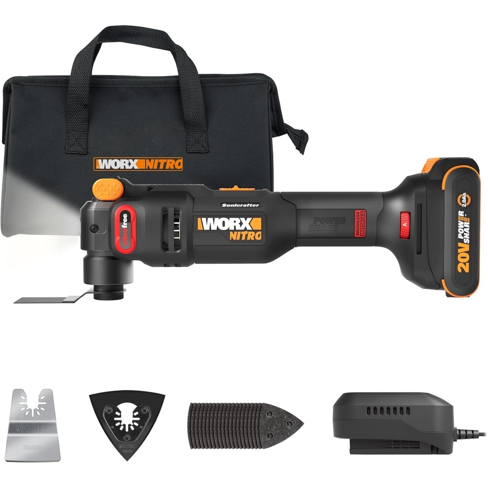 image:imageWorx WX696L 20V Power Share Sonicrafter Cordless Oscillating MultiTool20V Cordless Oscillating MultiToolBattery and Charger Included