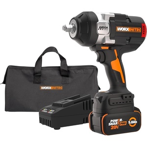 WORX 20V 1/2″ Cordless Impact Wrench, WX272L | Brushless Motor, Battery Included, Charger Included(20V Cordless Brushless High Torque Impact Wrench(Battery Pack & Charger & Carry Bag))
