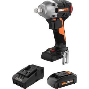 WORX 20V 1/2″ Cordless Impact Wrench, WX272L | Brushless Motor, Battery Included, Charger Included(20V Cordless Brushless Impact Wrench(Battery Pack & Charger))