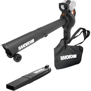WORX Cordless Leaf Blower, Electric Blowers for Lawn Care with 120 MPH & 3.5 LBS, Long Nozzle Design for Narrow Spaces with Cleaning Attachments, Battery & Charger Included, WG545.1(210MPH 40V 3 in 1/Tool Only)