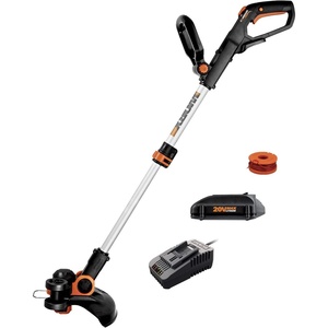 Worx Cordless String Trimmer & Lawn Edger, 12″ Electric Weed Wacker with Command Feed, 20V Weed Eater with 4.63 LBS, Batteries & Charger Not Included, WG163.9(2 in 1 Trimmer w/(1) Battery & 2.0 Ah Charger)
