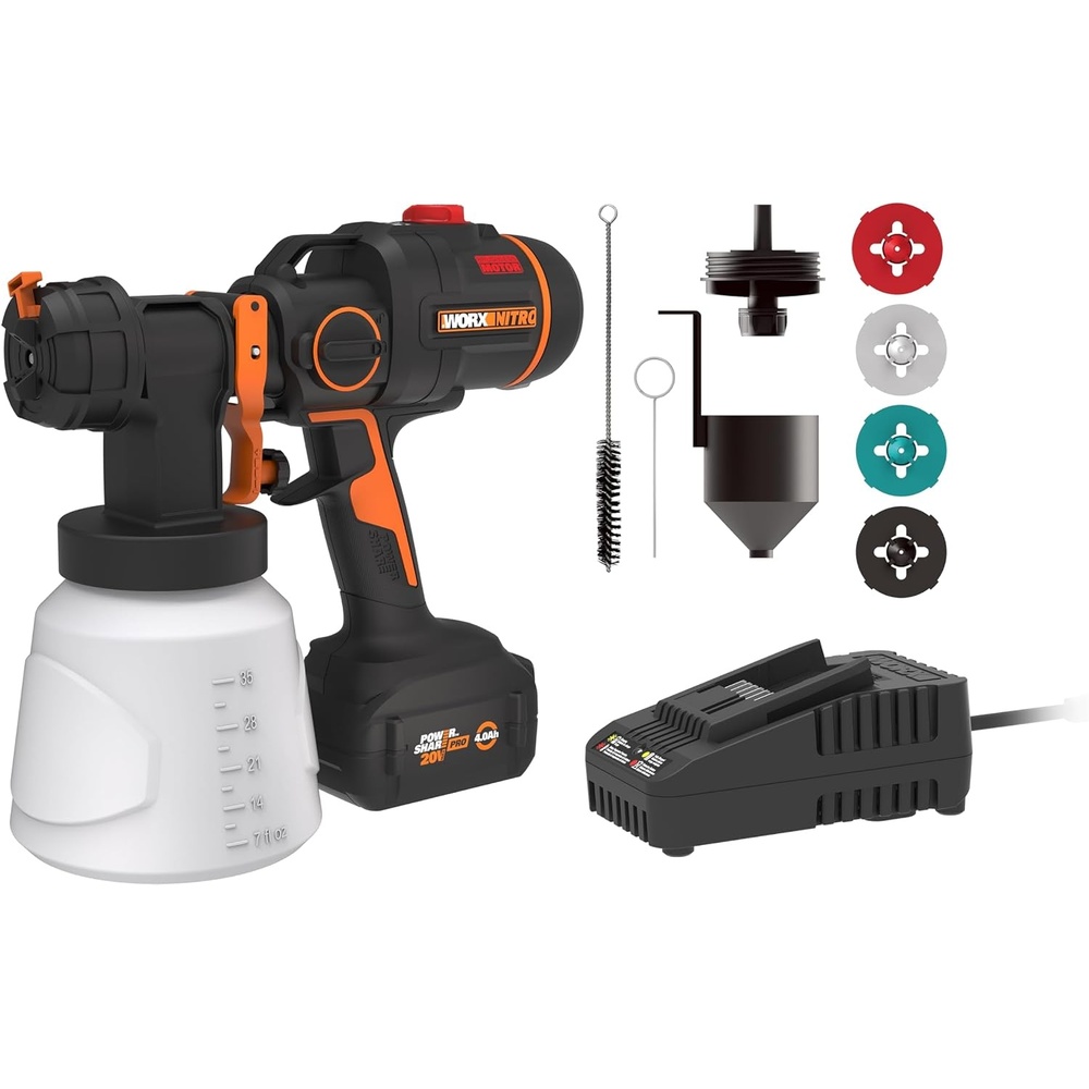 image:imageWORX Cordless Paint Sprayer 20V Brushless WX020L  Battery Included Charger IncludedCordless Paint Sprayer