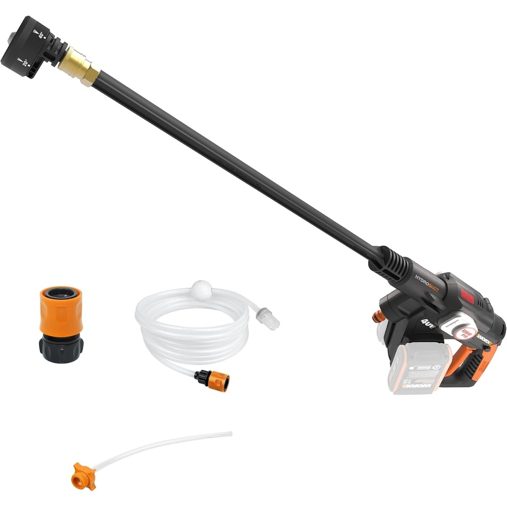 image:imageWorx 13 Amp Electric Pressure Washer 2090 PSI  WG606  13A motor 2090 PSI  14 GPMQuickconnect wand onboard soap tank telescoping handle compact storageBattery powered portable power cleanerTool Only