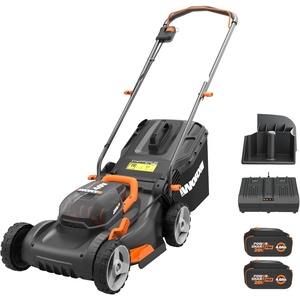 Worx Cordless Lawn Mower, 40V 20″ 3-in-1 Grass Mower for 1/2 Acre, WG751.3 | Mulching/Bagging/Side Discharge, 2 x 4.0Ah Batteries & 4.0Ah Charger Included, PowerShare(17″ 40V Mower w/(2) 4.0 Ah Batteries)